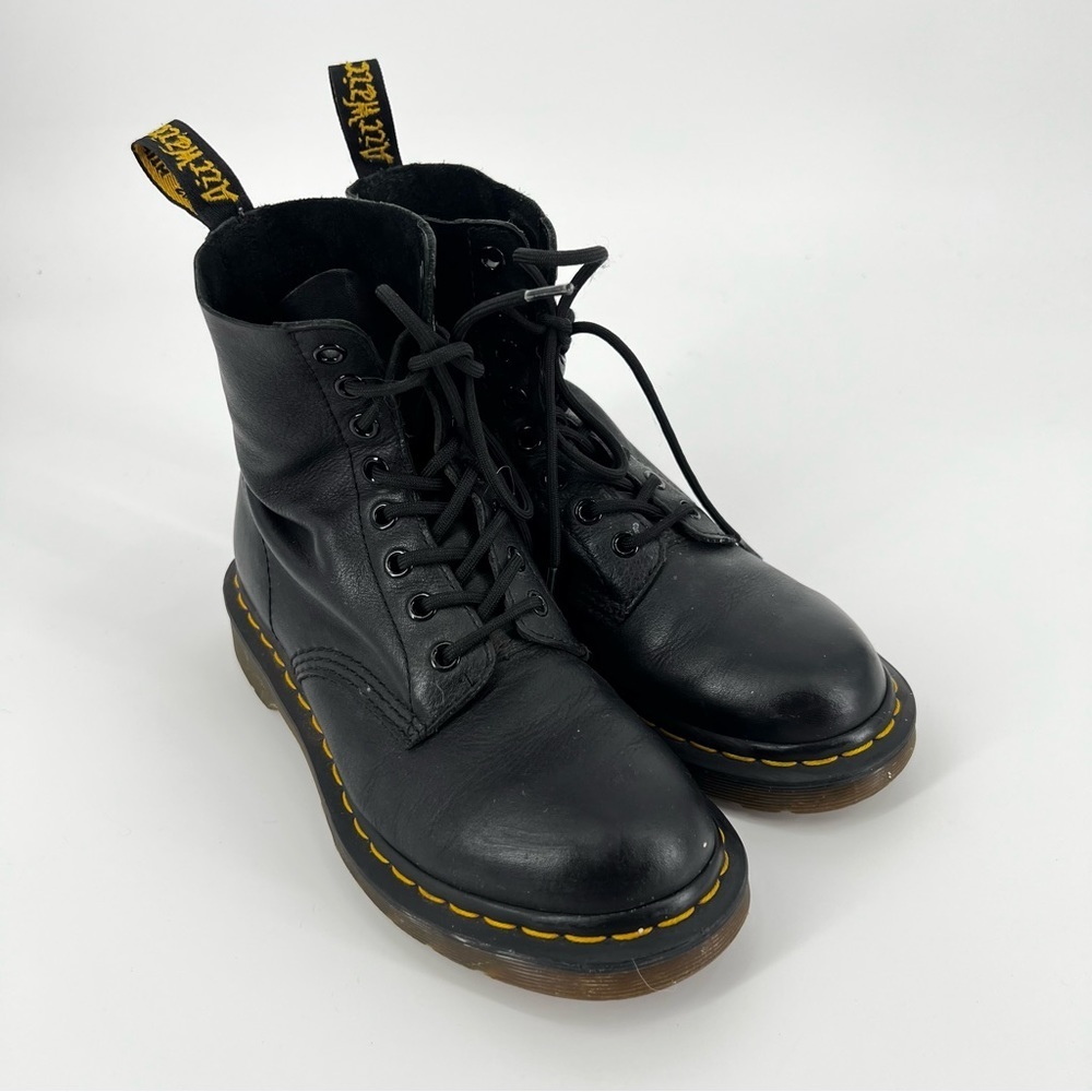 Dr. Marten Black Pascal Combat Boots Size 6